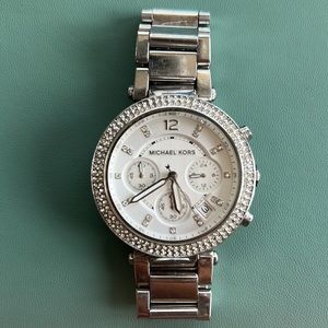 MK silver classic watch